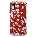 Floral Forest | Red Cherry Blossom Floral Case iPhone Case get.casely Bold iPhone XR 