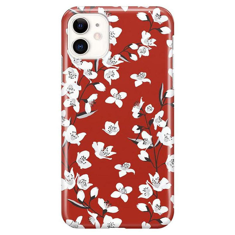 Floral Forest | Red Cherry Blossom Floral Case iPhone Case get.casely Classic iPhone 11 