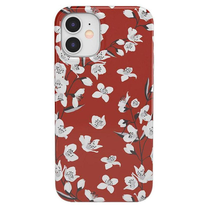 Floral Forest | Red Cherry Blossom Floral Case iPhone Case get.casely Classic iPhone 12 Mini 