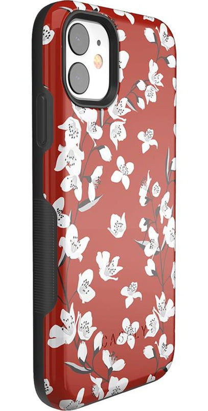 Floral Forest | Red Cherry Blossom Floral Case iPhone Case get.casely 