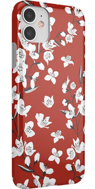 Floral Forest | Red Cherry Blossom Floral Case iPhone Case get.casely 