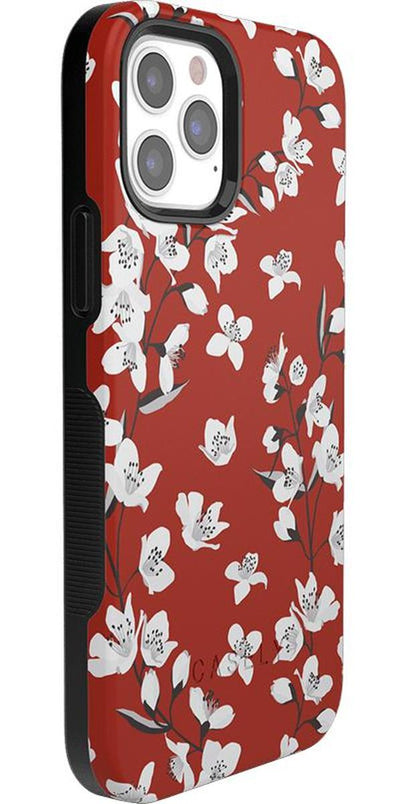 Floral Forest | Red Cherry Blossom Floral Case iPhone Case get.casely 