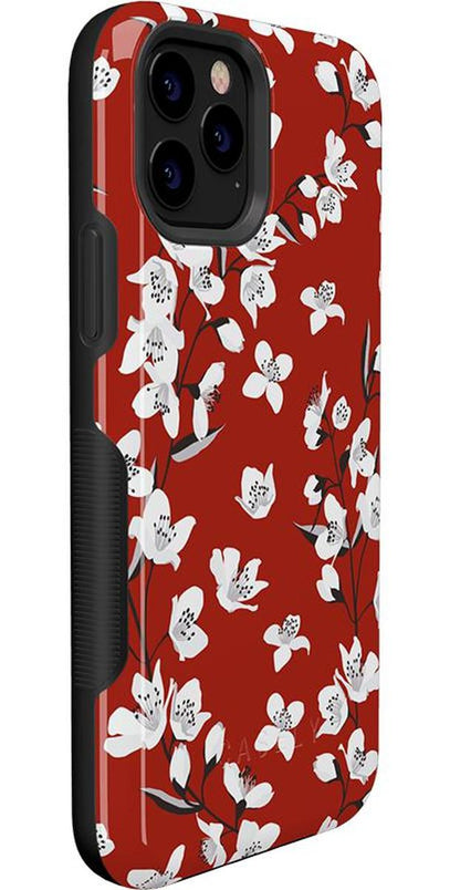 Floral Forest | Red Cherry Blossom Floral Case iPhone Case get.casely 