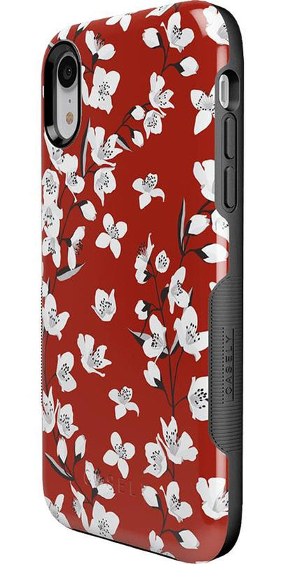Floral Forest | Red Cherry Blossom Floral Case iPhone Case get.casely 