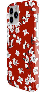 Floral Forest | Red Cherry Blossom Floral Case iPhone Case get.casely 