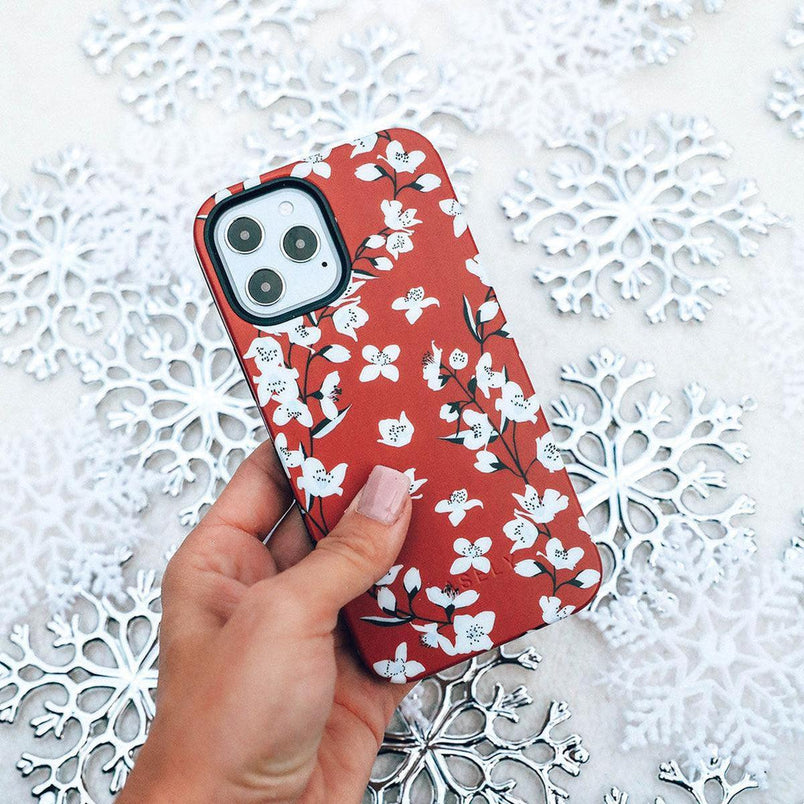 Floral Forest | Red Cherry Blossom Floral Case iPhone Case get.casely 