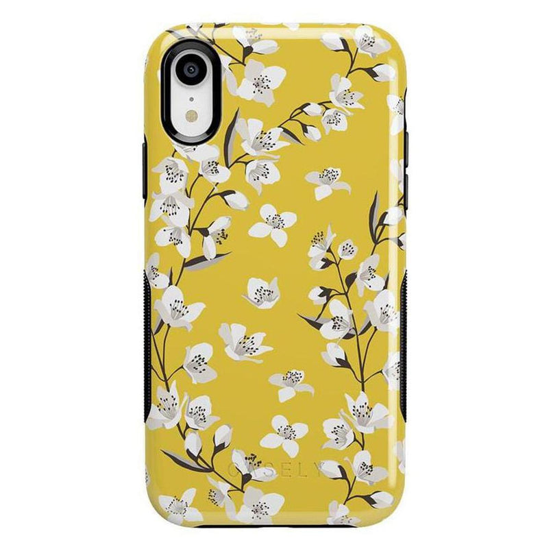 Floral Forest | Yellow Cherry Blossom Floral Case iPhone Case get.casely Bold iPhone XR 
