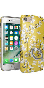 Floral Forest | Yellow Cherry Blossom Floral Phone Ring Phone Ring get.casely 