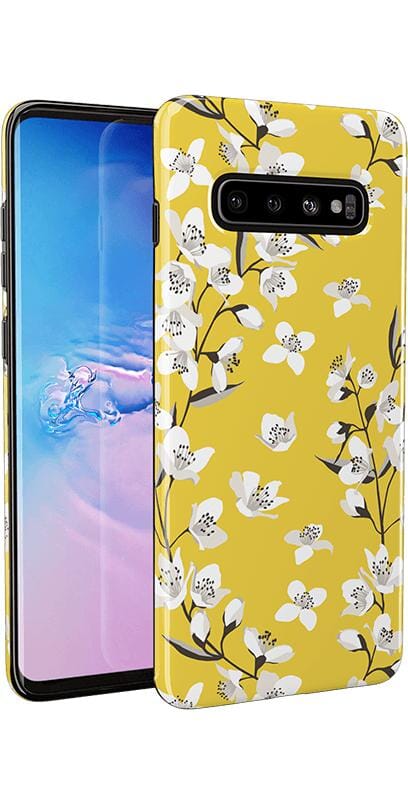 Floral Forest | Yellow Cherry Blossom Floral Samsung Case Samsung Case get.casely 
