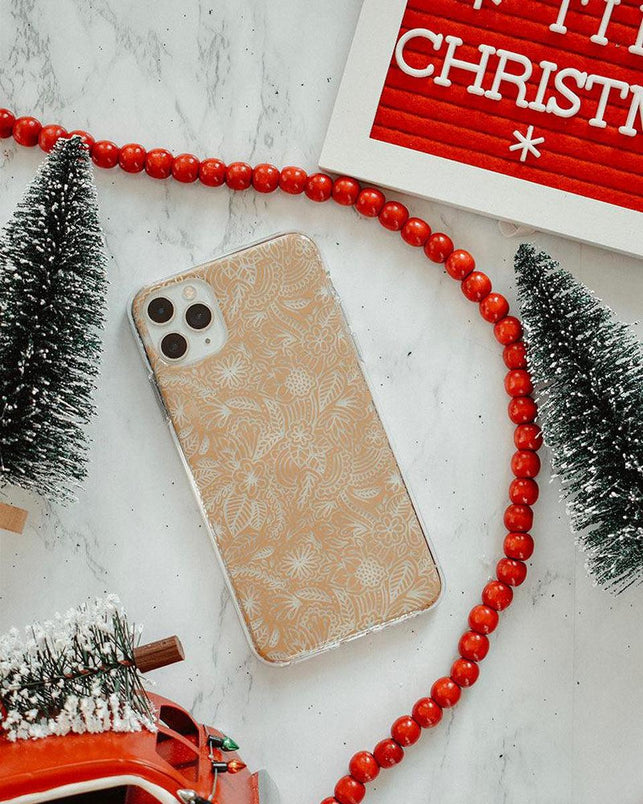 Floral Mandala | Rose Gold Clear Case iPhone Case get.casely 