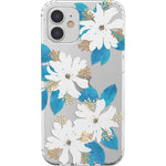Forget Me Not | Blue and Gold Clear Floral Case iPhone Case get.casely Classic iPhone 12 Mini 