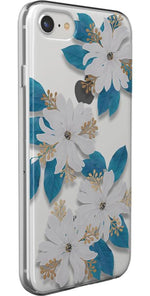 Forget Me Not | Blue and Gold Clear Floral Case iPhone Case get.casely 