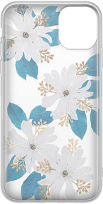 Forget Me Not | Blue and Gold Clear Floral Case iPhone Case get.casely 