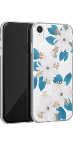 Forget Me Not | Blue and Gold Clear Floral Case iPhone Case get.casely 