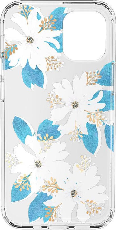 Forget Me Not | Blue and Gold Clear Floral Case iPhone Case get.casely 