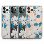 Forget Me Not | Blue and Gold Clear Floral Case iPhone Case get.casely 