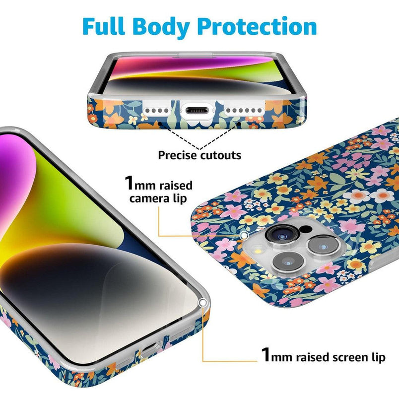 Full Bloom | Navy Floral Case iPhone Case get.casely 