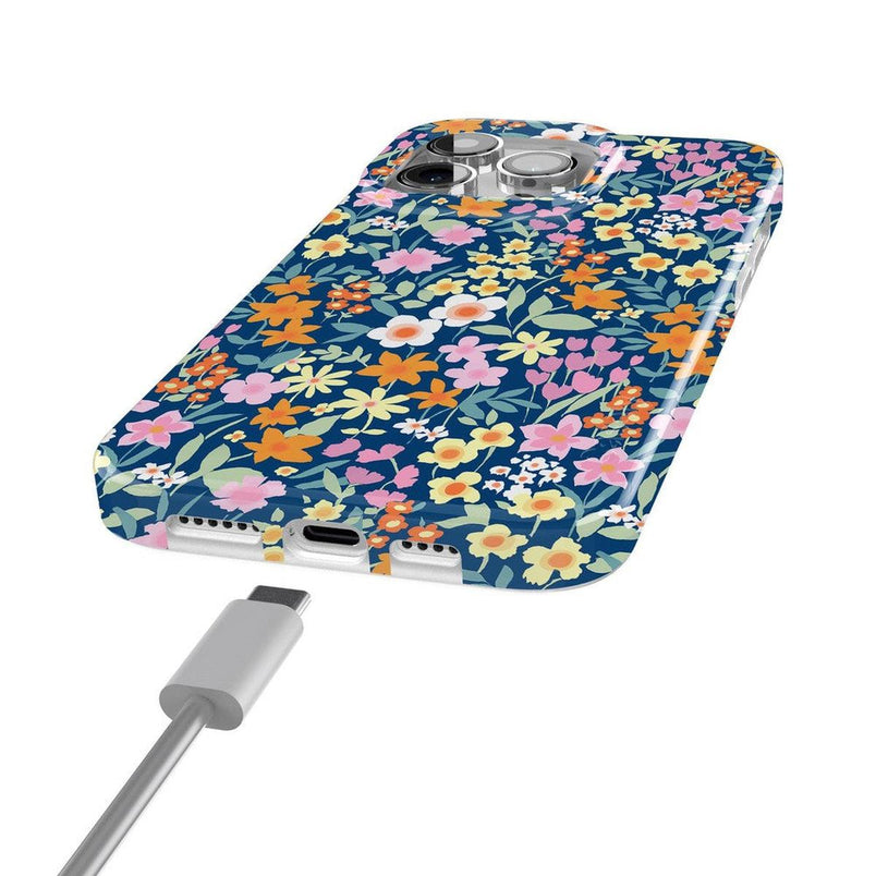 Full Bloom | Navy Floral Case iPhone Case get.casely 