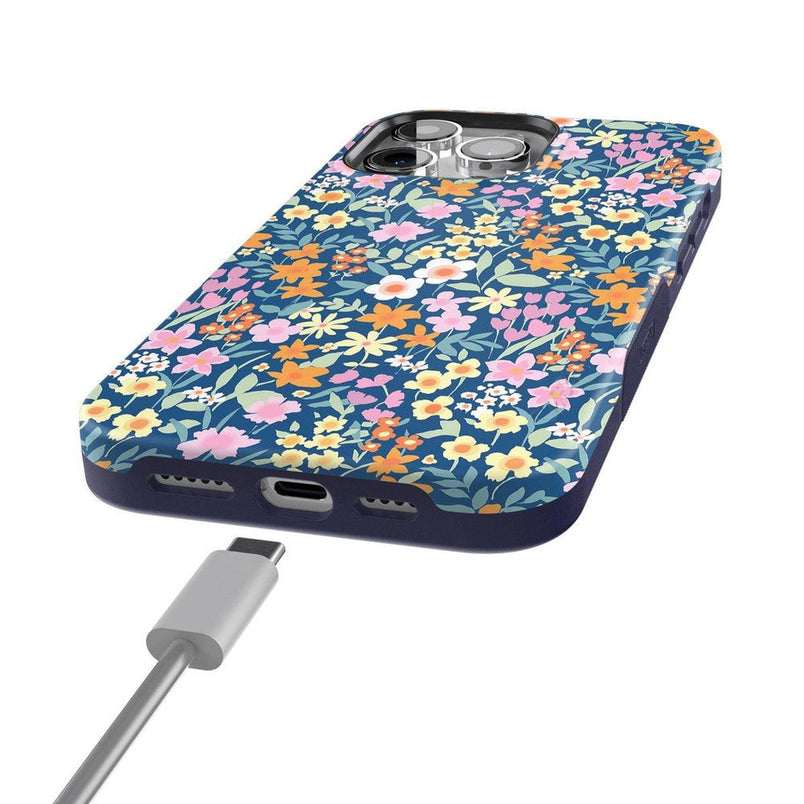 Full Bloom | Navy Floral Case iPhone Case get.casely 