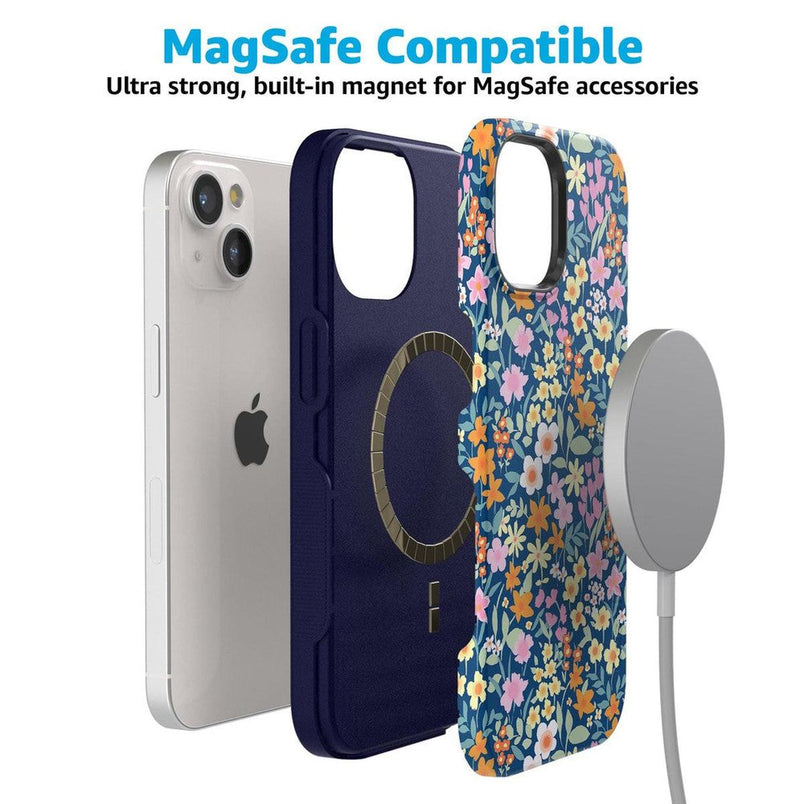 Full Bloom | Navy Floral Case iPhone Case get.casely 