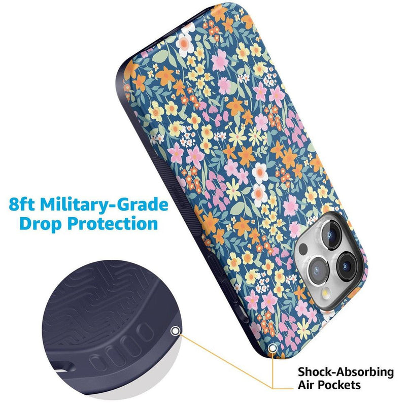 Full Bloom | Navy Floral Case iPhone Case get.casely 
