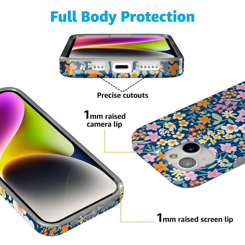 Full Bloom | Navy Floral Case iPhone Case get.casely 