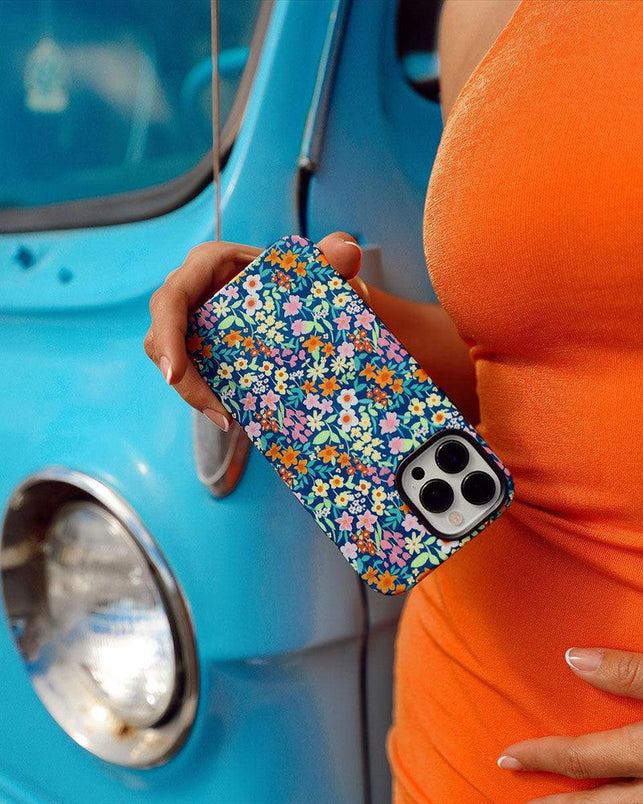 Full Bloom | Navy Floral Case iPhone Case get.casely