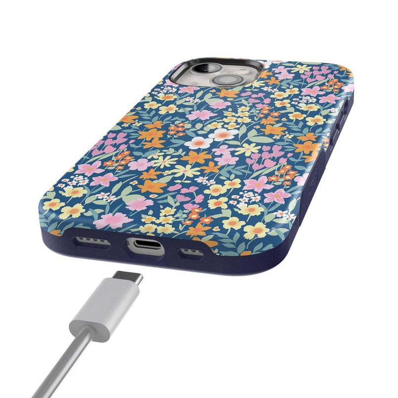 Full Bloom | Navy Floral Case iPhone Case get.casely 