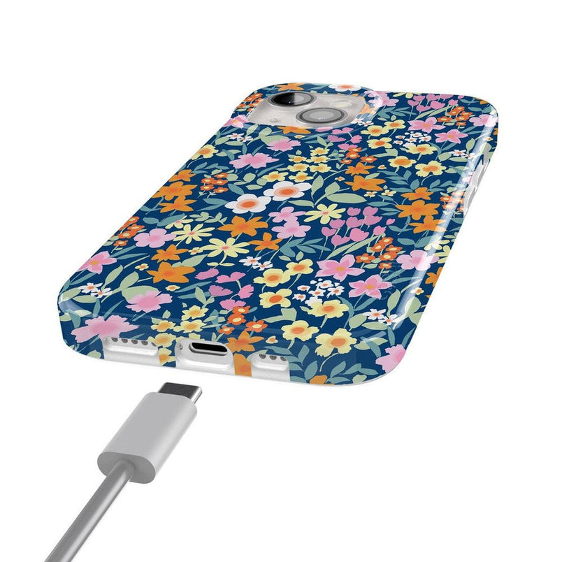 Full Bloom | Navy Floral Case iPhone Case get.casely 