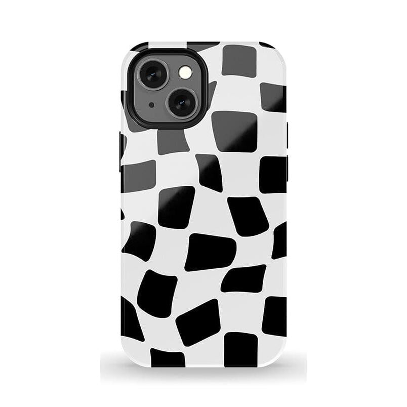 Funky Checkerboard | High Contrast Design Case Phone Case Casetry Essential + MagSafe® iPhone 13 Mini