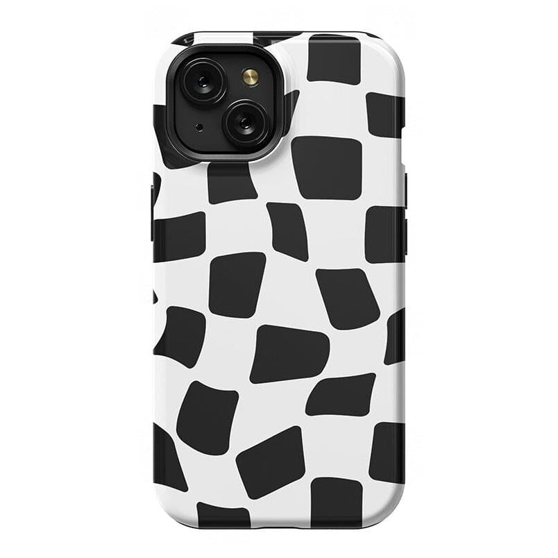 Funky Checkerboard | High Contrast Design Case Phone Case Casetry Essential + MagSafe® iPhone 15