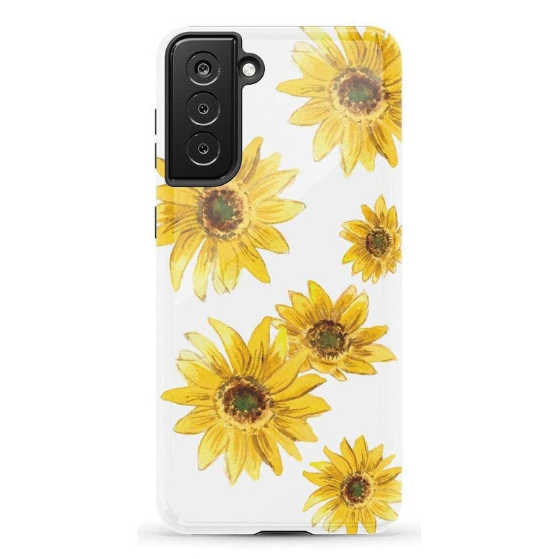 Golden Garden | Yellow Sunflower Floral Samsung Case Samsung Case Casetry Galaxy S21 Plus