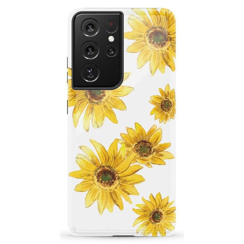 Golden Garden | Yellow Sunflower Floral Samsung Case Samsung Case Casetry Galaxy S21 Ultra