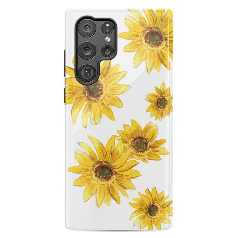 Golden Garden | Yellow Sunflower Floral Samsung Case Samsung Case Casetry Galaxy S22 Ultra