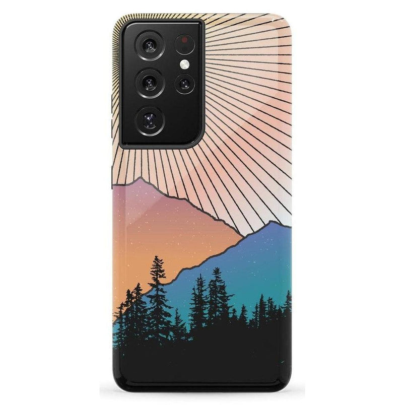 Golden Hour | Mountain Sunset Samsung Case Samsung Case Casetry Galaxy S21 Ultra
