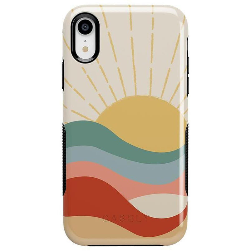 Here Comes the Sun | Colorblock Sunset Case iPhone Case get.casely Bold iPhone XR