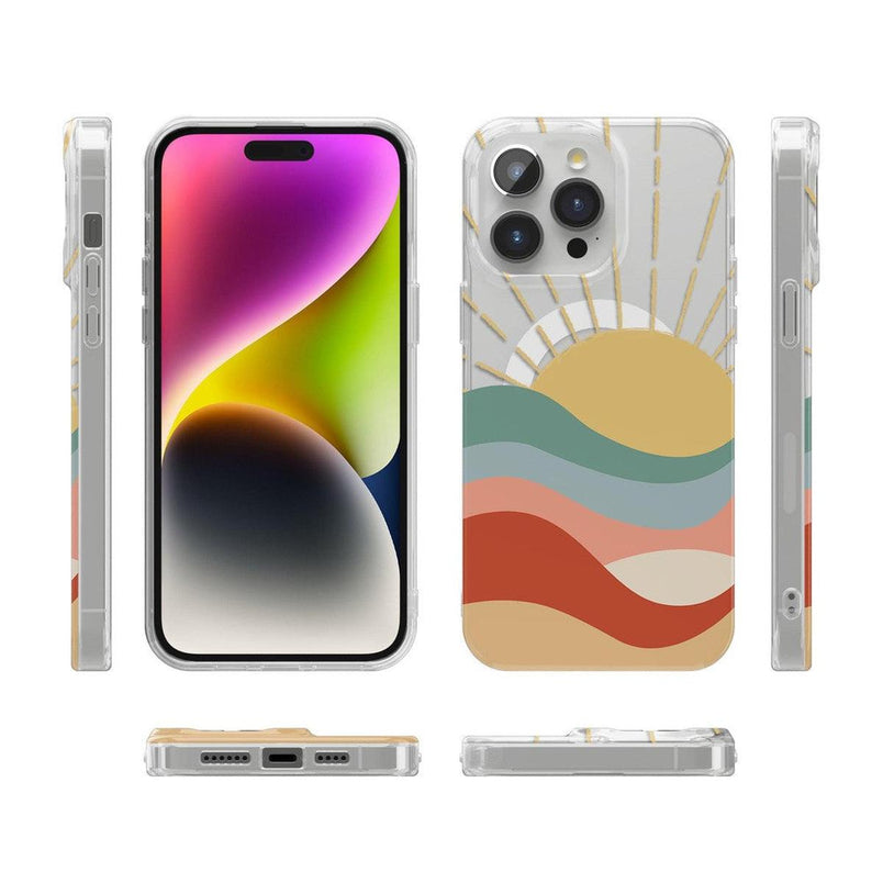 Here Comes the Sun | Colorblock Sunset Case iPhone Case get.casely 