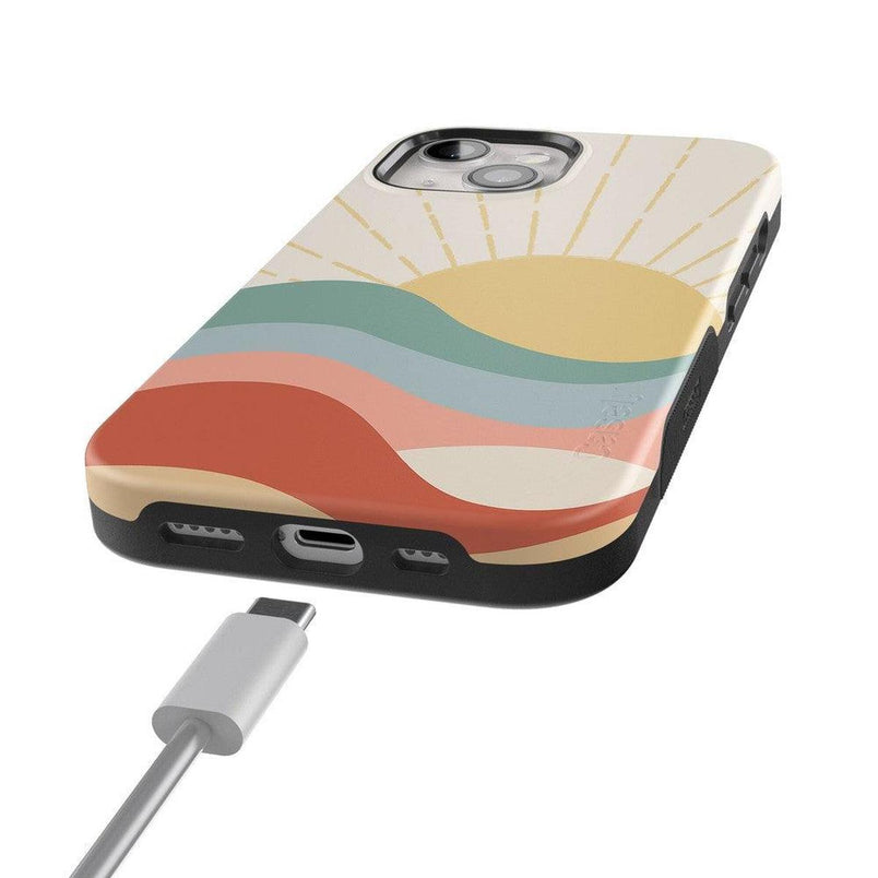 Here Comes the Sun | Colorblock Sunset Case iPhone Case get.casely 