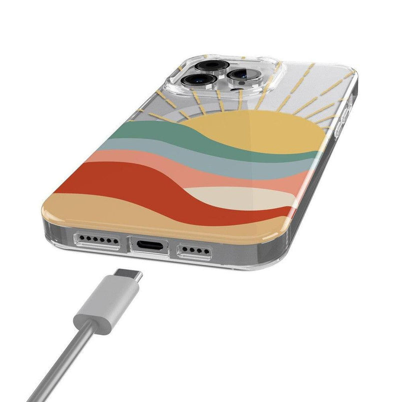 Here Comes the Sun | Colorblock Sunset Case iPhone Case get.casely 
