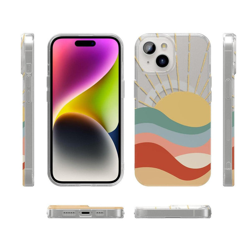 Here Comes the Sun | Colorblock Sunset Case iPhone Case get.casely 