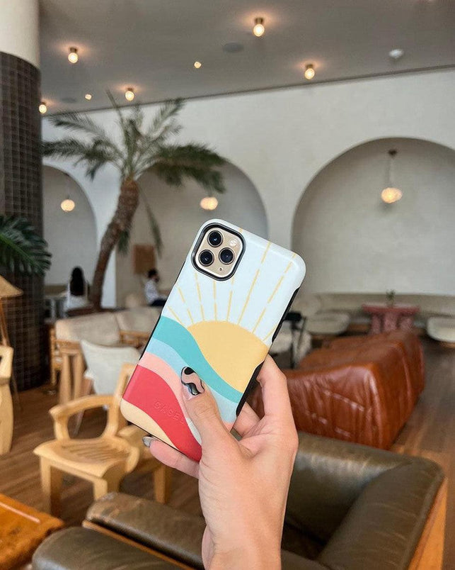 Here Comes the Sun | Colorblock Sunset Case iPhone Case get.casely