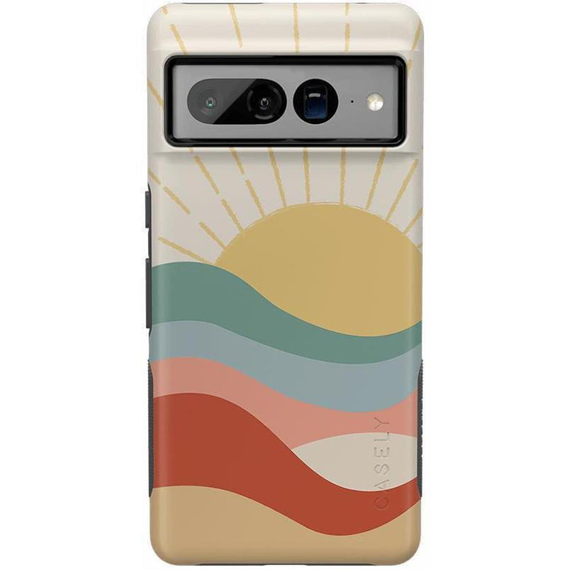 Here Comes the Sun | Colorblock Sunset Google Pixel Case Google Pixel Case get.casely Bold Google Pixel 7 Pro 