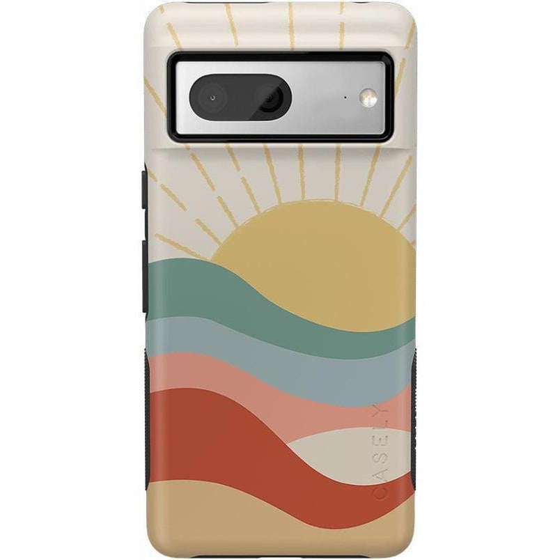 Here Comes the Sun | Colorblock Sunset Google Pixel Case Google Pixel Case get.casely Bold Google Pixel 7 