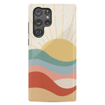 Here Comes the Sun | Colorblock Sunset Samsung Case Samsung Case Casetry Galaxy S22 Ultra