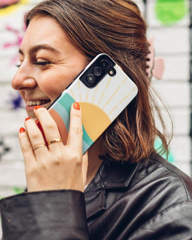 Here Comes the Sun | Colorblock Sunset Samsung Case Samsung Case get.casely 