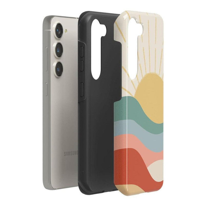 Here Comes the Sun | Colorblock Sunset Samsung Case Samsung Case Casetry