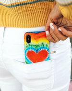 I Heart Tie Dye | Rainbow Heart Case iPhone Case get.casely 