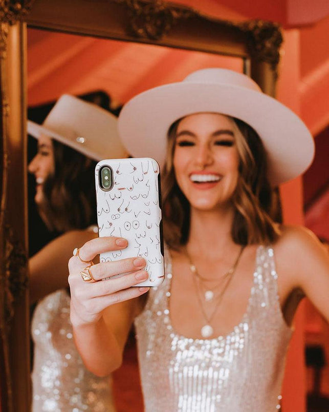 I'm With Her | Black & White Boobs Case iPhone Case get.casely 