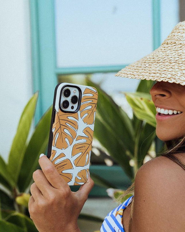 Island Time | Tropical Leaves Floral Case iPhone Case get.casely 
