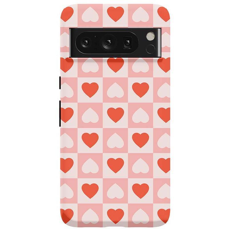 King of My Heart | Checkered Hearts Case Phone Case Casetry Essential Google Pixel 8 Pro